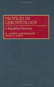 Cover of: Profiles in gerontology: a biographical dictionary