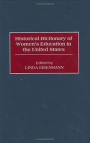 Cover of: Historical dictionary of women's education in the United States