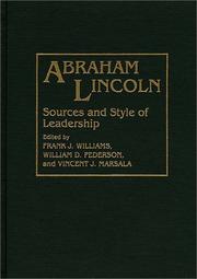 Cover of: Abraham Lincoln--sources and style of leadership
