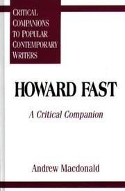 Cover of: Howard Fast by Andrew Macdonald