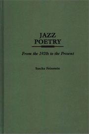Cover of: Jazz poetry: from the 1920s to the present