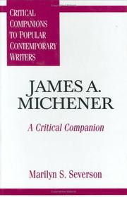 Cover of: James A. Michener by Marilyn S. Severson