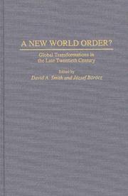 Cover of: A new world order?: global transformations in the late twentieth century