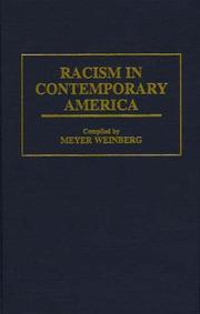 Cover of: Racism in contemporary America