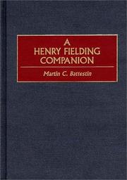 Cover of: A Henry Fielding companion | Martin C. Battestin