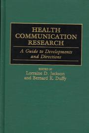 Cover of: Health Communication Research by Bernard K. Duffy