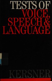 Cover of: Tests in Voice, Speech and Language
