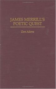 Cover of: James Merrill's poetic quest by Don Adams