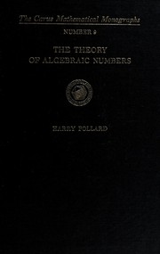 Cover of: The theory of algebraic numbers