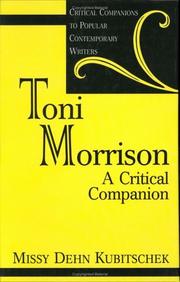 Cover of: Toni Morrison: a critical companion