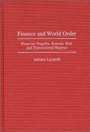 Cover of: Finance and world order by Adriano Lucatelli