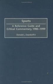 Cover of: Sports: a reference guide and critical commentary, 1980-1999