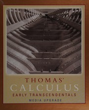 Cover of: Thomas' calculus: early transcendentals