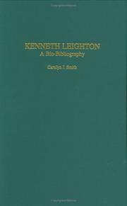 Cover of: Kenneth Leighton: A Bio-Bibliography (Bio-Bibliographies in Music)