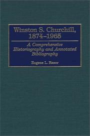Cover of: Winston S. Churchill, 1874-1965 by Eugene L. Rasor