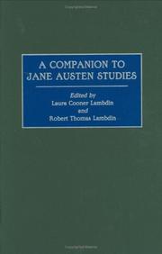Cover of: A companion to Jane Austen studies