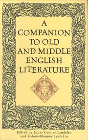 Cover of: A companion to Old and Middle English literature