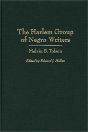 Cover of: The Harlem group of Negro writers