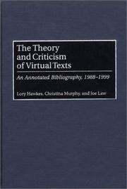 Cover of The theory and criticism of virtual texts