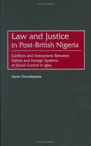 Cover of: Law and justice in post-British Nigeria by Nonso Okereafoezeke
