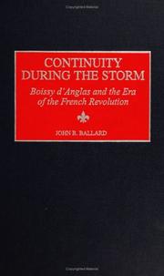 Cover of: Continuity during the Storm by John R. Ballard, John R. Ballard