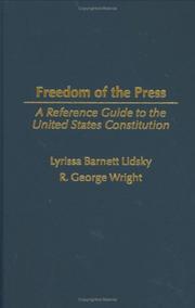 Cover of: Freedom of the Press by Lyrissa Barnett Lidsky, R. George Wright