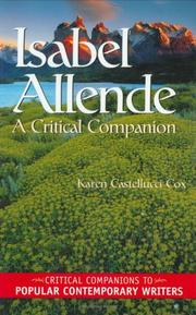 Cover of: Isabel Allende: A Critical Companion (Critical Companions to Popular Contemporary Writers)
