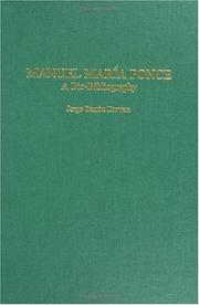 Cover of: Manuel Maria Ponce: A Bio-Bibliography (Bio-Bibliographies in Music)