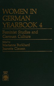 Cover of: Women in german yearbook 4: feminist studies and german culture