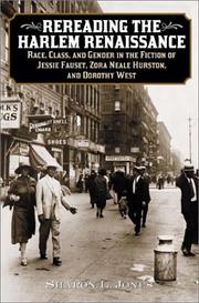 Cover of: Rereading the Harlem renaissance by Sharon L. Jones