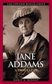 Cover of: Jane Addams: a biography