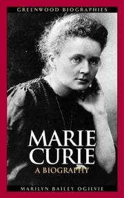 Cover of: Marie Curie by Marilyn Bailey Ogilvie