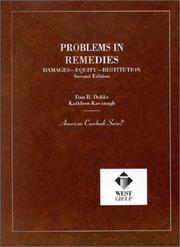 Cover of: Problems in remedies: damages, equity, restitution