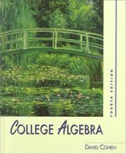 Cover of: College algebra by Cohen, David