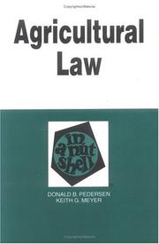 Cover of: Agricultural law in a nutshell