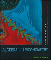 Cover of: Algebra and trigonometry by Cohen, David