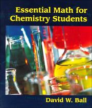 Cover of: Essential Math for Chemistry Students by David W. Ball