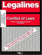 Cover of: Legalines: Conflict of Laws: Adaptable to Sixth Edition of the Currie Casebook (Legalines)