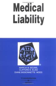 Cover of: Medical liability in a nutshell