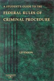 Cover of: A student's guide to the federal rules of criminal procedure
