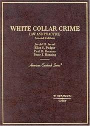 Cover of: White collar crime: law and practice