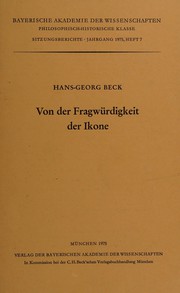 Cover of: Von der Fragwürdigkeit der Ikone: vorgelegt am 6. Juni 1975