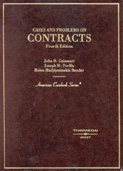 Cover of: Cases and problems on contracts by John D. Calamari