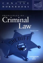 Cover of: Principles of criminal law