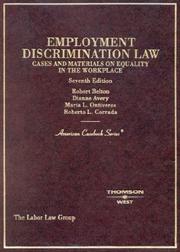 Cover of: Employment discrimination law: cases and materials on equality in the workplace