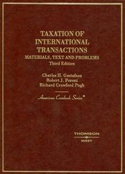 Cover of: Taxation of International Transactions: Materials, Texts And Problems (American Casebook Series)