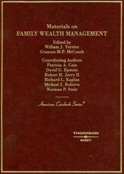 Cover of: Materials on Family Wealth Management (American Casebook)