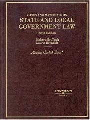 Cover of: Cases and materials on state and local government law