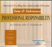 Cover of: Sum & Substance: Professional Responsibility (Sum & Substance CD)