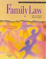 Cover of: Family law by Harry D. Krause